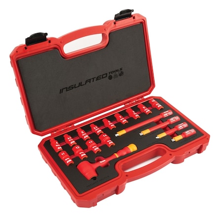 Titan 18-Piece 1/4 in. Drive VDE Insulated Socket Set 66100